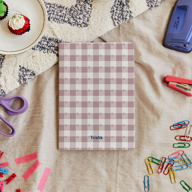 Chequered Personalised A5 Notebook | Zoomin