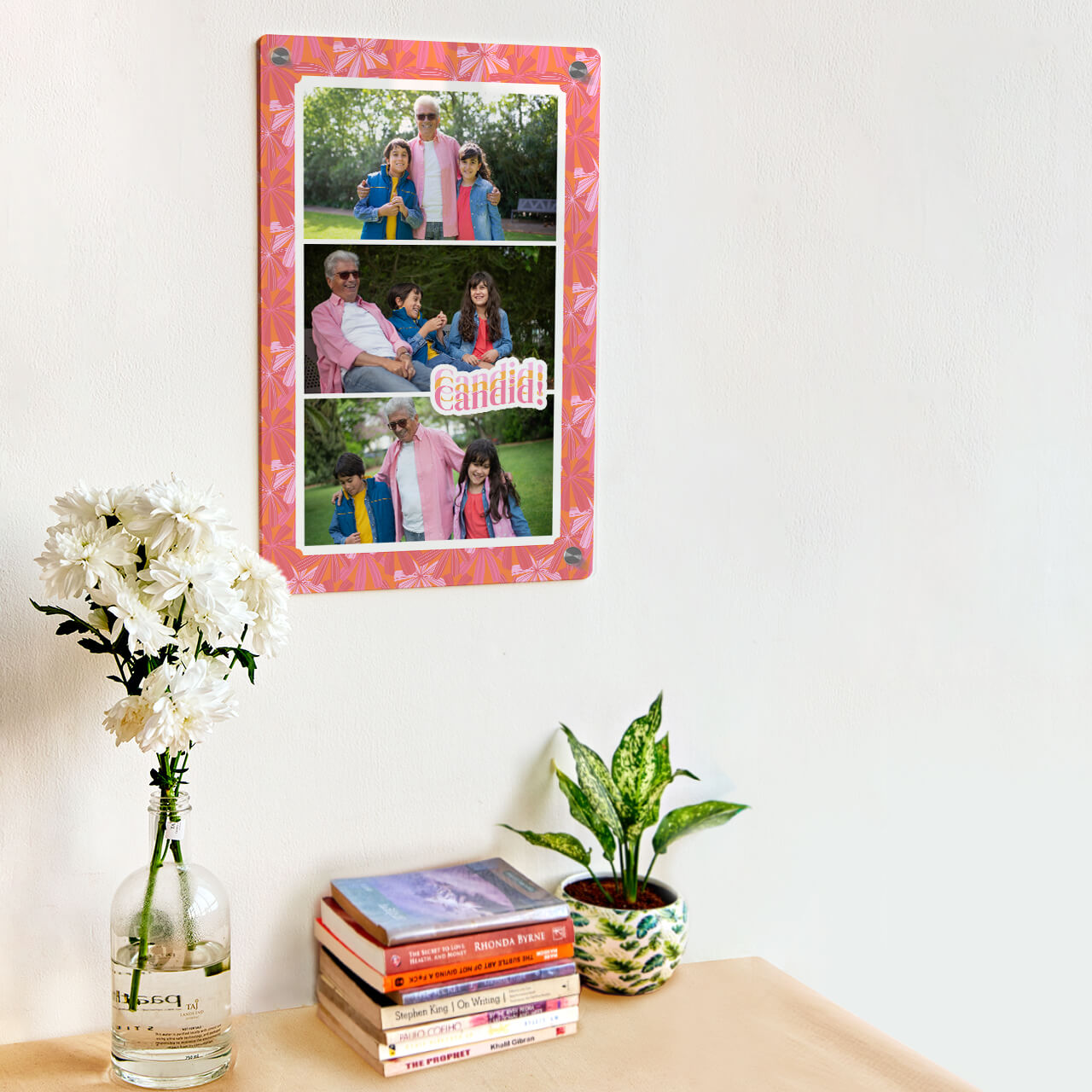 Acrylic photo print used as modern wall decor