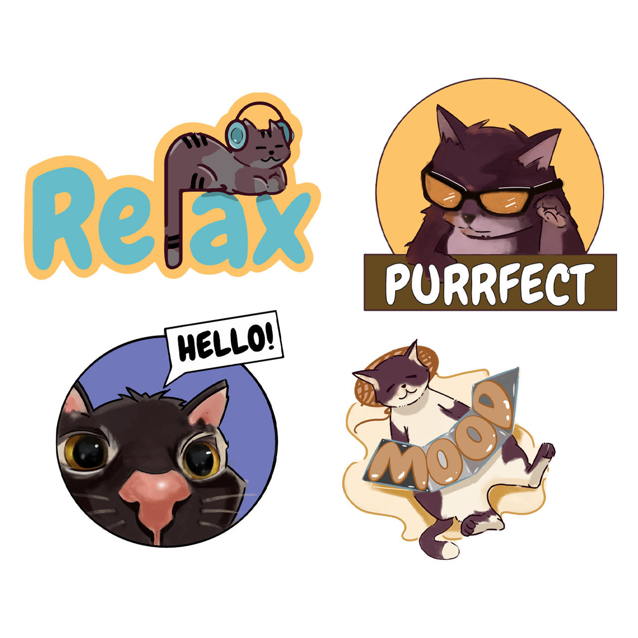 Purrrfect Sticker Buy Custom Laptop Stickers | Aesthetic Laptop Stickers