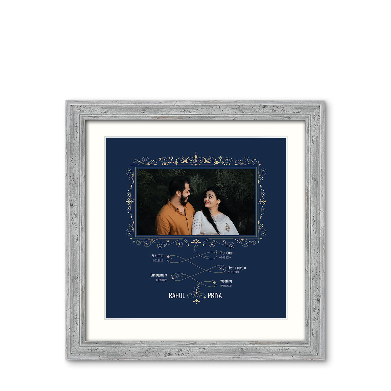Custom Classic Achromatic Premium Photo Frame Online | Zoomin