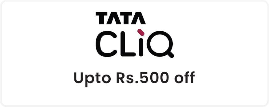 Upto Rs. 500 off at Tata CLiQ