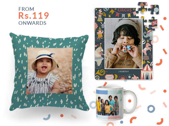 Photo Gifts starting at Rs.119