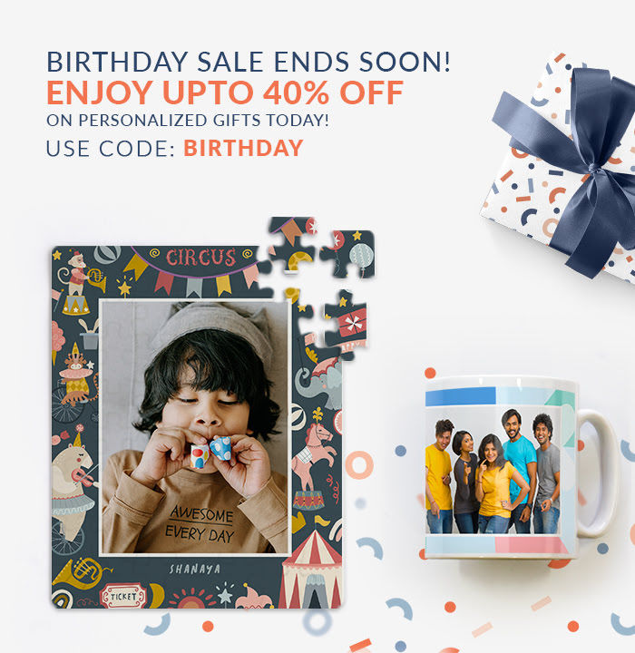 Enjoy upto 40% off on Personalized Gifts TODAY!