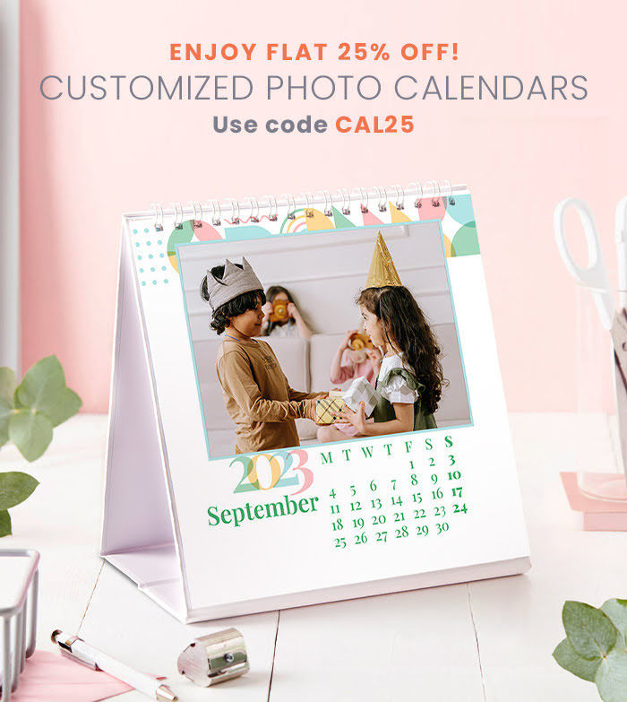 Personalized Photo Calendars at FLAT 25% off! Use code CAL25