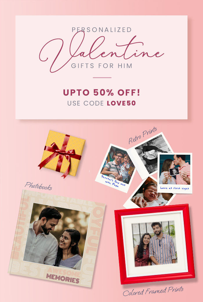 Personalized Valentine Gifts for HIM. Upto 50% off!