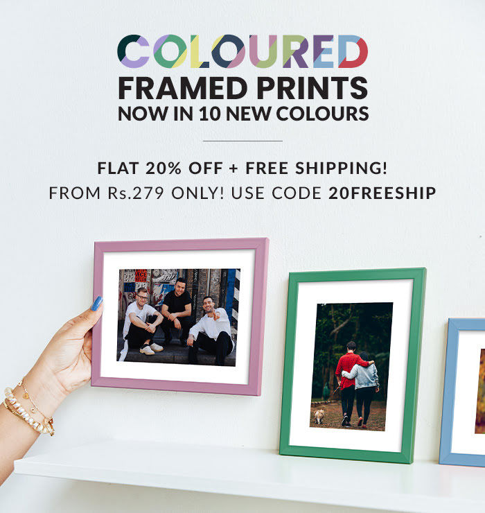 FLAT 20% off + FREE SHIPPING! 9 NEW Coloured Framed Prints.