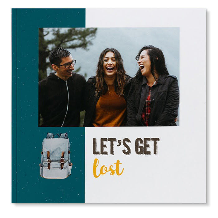 8x8 Photobook with theme Let's Get Lost