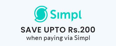 Save upto Rs. 200 extra when you pay with Simpl