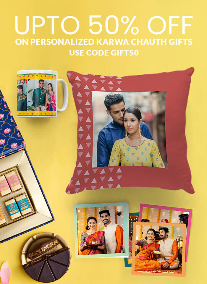 Upto 50% off on  Personalized Karwa Chauth Gifts