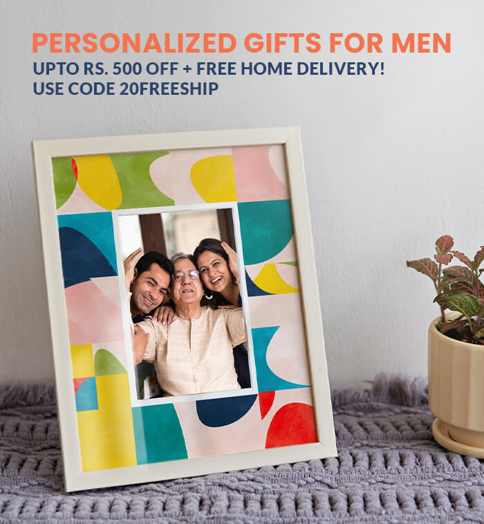 Personalized Gifts for Men  Upto Rs. 500 off +  FREE Home Delivery!