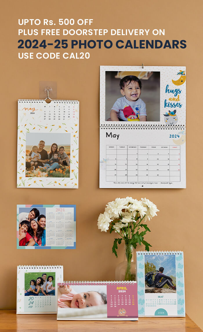 Upto Rs. 500 off  + FREE Doorstep Delivery on  2024-25 Photo Calendars