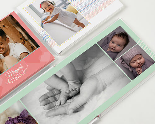 Customize with themes, photo layouts, text, motifs.